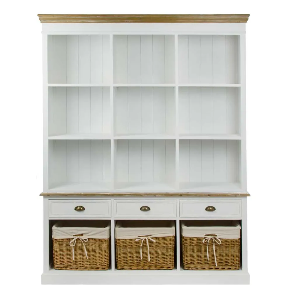 Online Landhaus Bücherregal Tevez Wohnzimmerregale|Regalwände