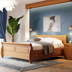 Discount Landhaus Bett 140x200 cm Rovert Komfortbetten|Doppelbetten