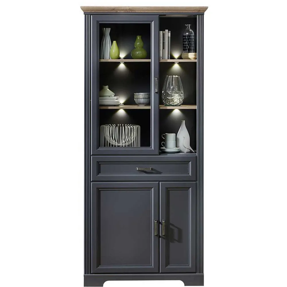 Landhaus Design Wohnwand Valgura Wohnzimmerschrank