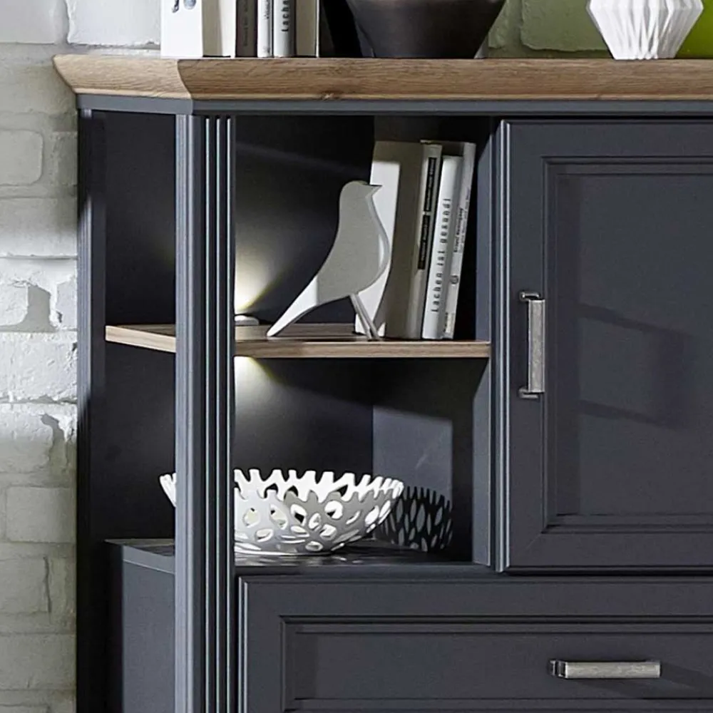 Landhaus Design Wohnwand Valgura Wohnzimmerschrank