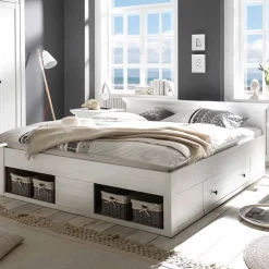 Online Landhaus Doppelbett Pantina Funktionsbetten|Schubkastenbetten