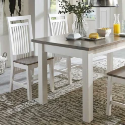 New Landhaus Essgruppe Alveria Tisch Mit Stühlen|Esszimmer Sets