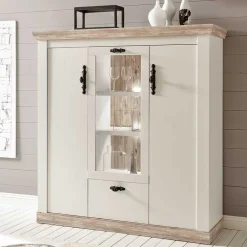 Outlet Landhaus Highboard Flurencina Esszimmerkommoden|Highboards