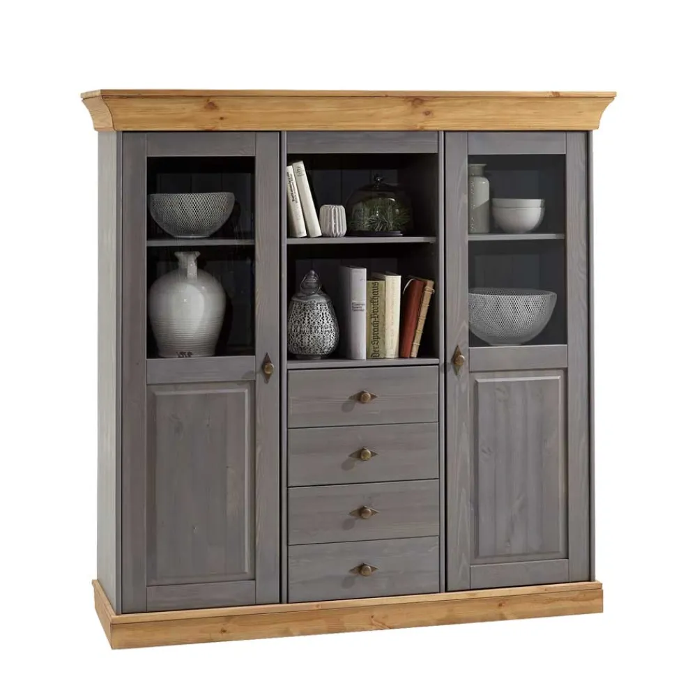 Discount Landhaus Highboard Mangali Esszimmerkommoden|Wohnzimmerkommoden