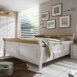 Hot Landhaus Holzbett Bazna Massivholzmöbel|Funktionsbetten