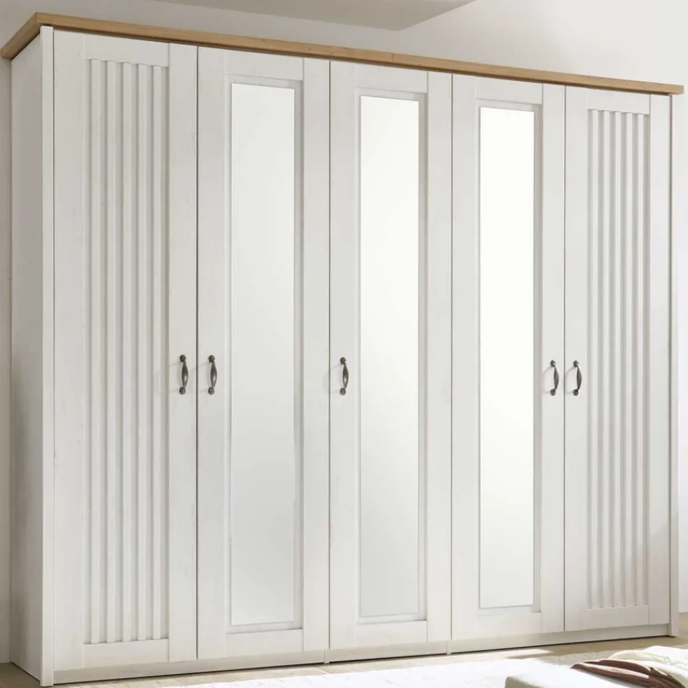Sale Landhaus Kleiderschrank Drienna Drehtürenschränke|Kleiderschränke