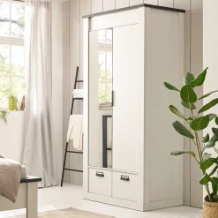 Outlet Landhaus Kleiderschrank Dionada Drehtürenschränke|Kleiderschränke