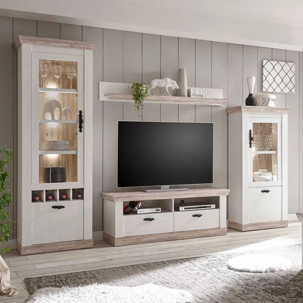 Landhausstil Wohnwand Flurencina*Pharao24 Hot