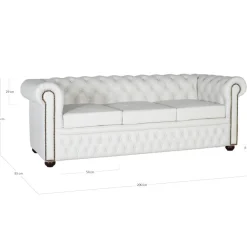 Online Ledersofa Puerto 3 Sitzer Sofa