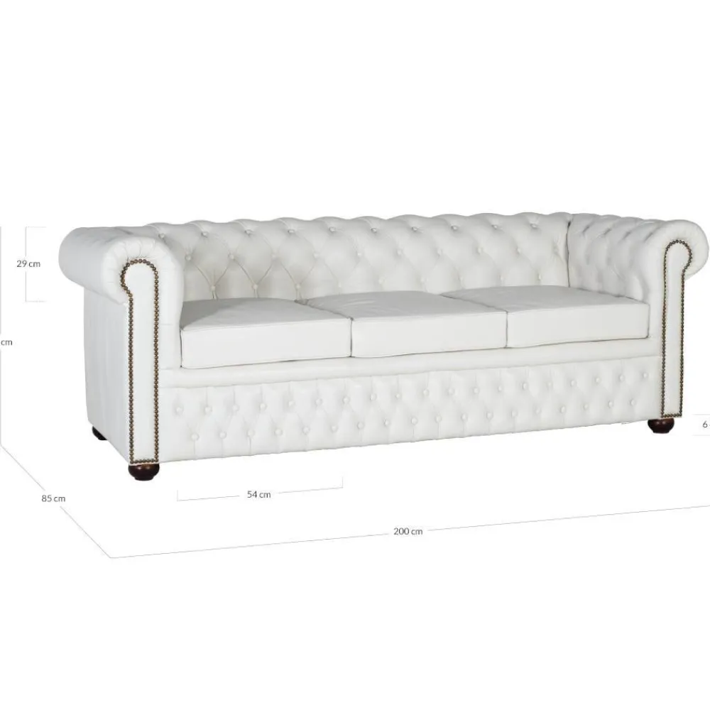 Online Ledersofa Puerto 3 Sitzer Sofa