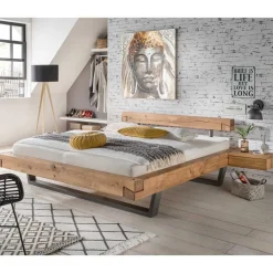 Online Massivholz Balkenbett Spid Massivholzbetten|Balkenbett