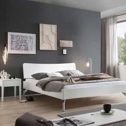 Best Massivholz Bett in Weiß Olessa Doppelbetten|Massivholzbetten