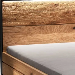 Massivholz Bett mit Nachtkonsole Scoddo*Pharao24