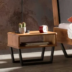 Sale Massivholz Bettgestell mit Polster Etienne Doppelbetten|Massivholzbetten