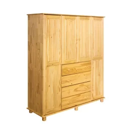 Hot Massivholz Kleiderschrank Plazero Drehtürenschränke|Massivholz Kleiderschränke