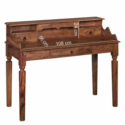 Massivholz Schreibtisch Velinan*Pharao24 Outlet