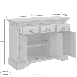 Massivholz Sideboard Vascires*Pharao24 Best