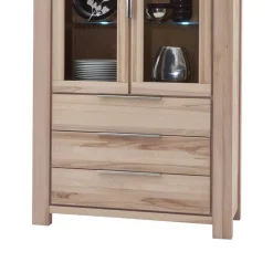 Clearance Massivholz Vitrinenschrank Stonecca Vitrinenschrank|Wohnzimmervitrinen