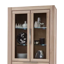 Clearance Massivholz Vitrinenschrank Stonecca Vitrinenschrank|Wohnzimmervitrinen