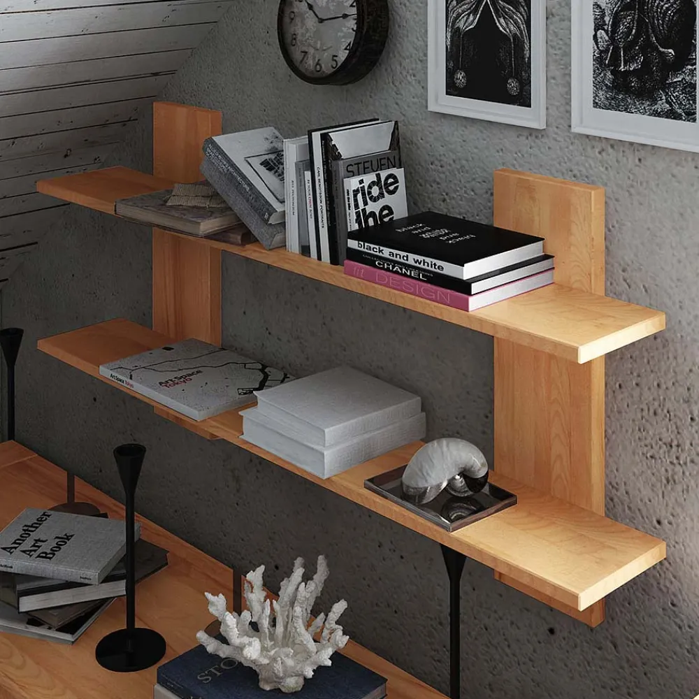Outlet Massivholz Wandregal Lasmus Hängeregale|Wohnzimmerregale