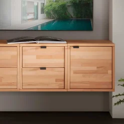 Massivholz Wohnwand Sanuel*Pharao24 Hot