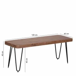 Outlet Massivholzbank Murcian Küchenbank|Holzbänke