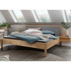 Massivholzbett mit Polster Kopfteil Snoba*Pharao24 New