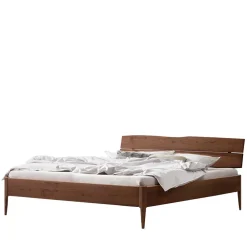 Outlet Massivholzbett Nussbaum Calmagon Doppelbetten|Massivholzbetten