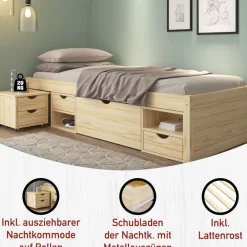 Massivholzbett Oliver*Pharao24 Best