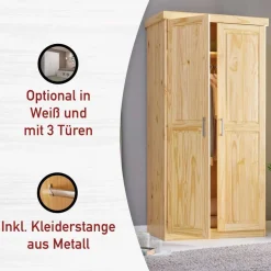 New Massivholz-Kleiderschrank Classico Kleiderschränke|Schlafzimmerschränke