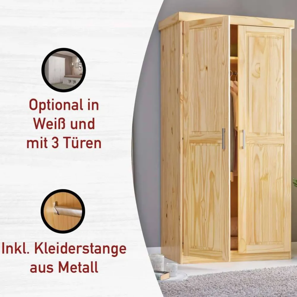 New Massivholz-Kleiderschrank Classico Kleiderschränke|Schlafzimmerschränke
