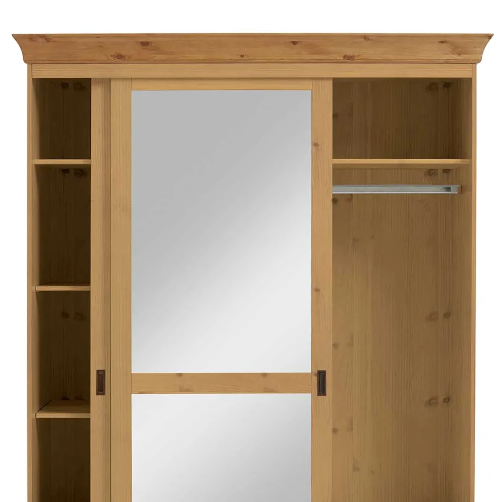 Clearance Massivholzschrank Drobeta Schiebetürenschränke|Massivholz Kleiderschränke