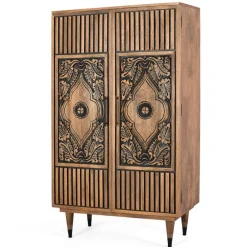 New Massivholzschrank Piatra Vitrinenschrank