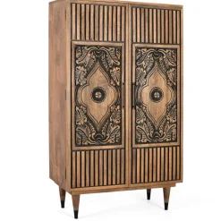 New Massivholzschrank Piatra Vitrinenschrank