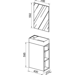 Outlet Möbel Gäste WC Eastline Badmöbel Sets