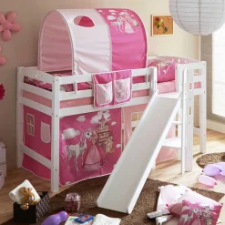 Best Mädchen Halbhochbett Idnona Kinder Kinderbetten|Kinderhochbetten