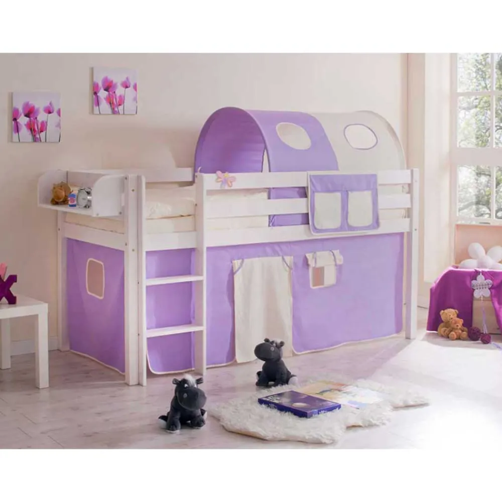 Outlet Mädchen Hochbett Lisa Kinder Kinderbetten|Kinderhochbetten