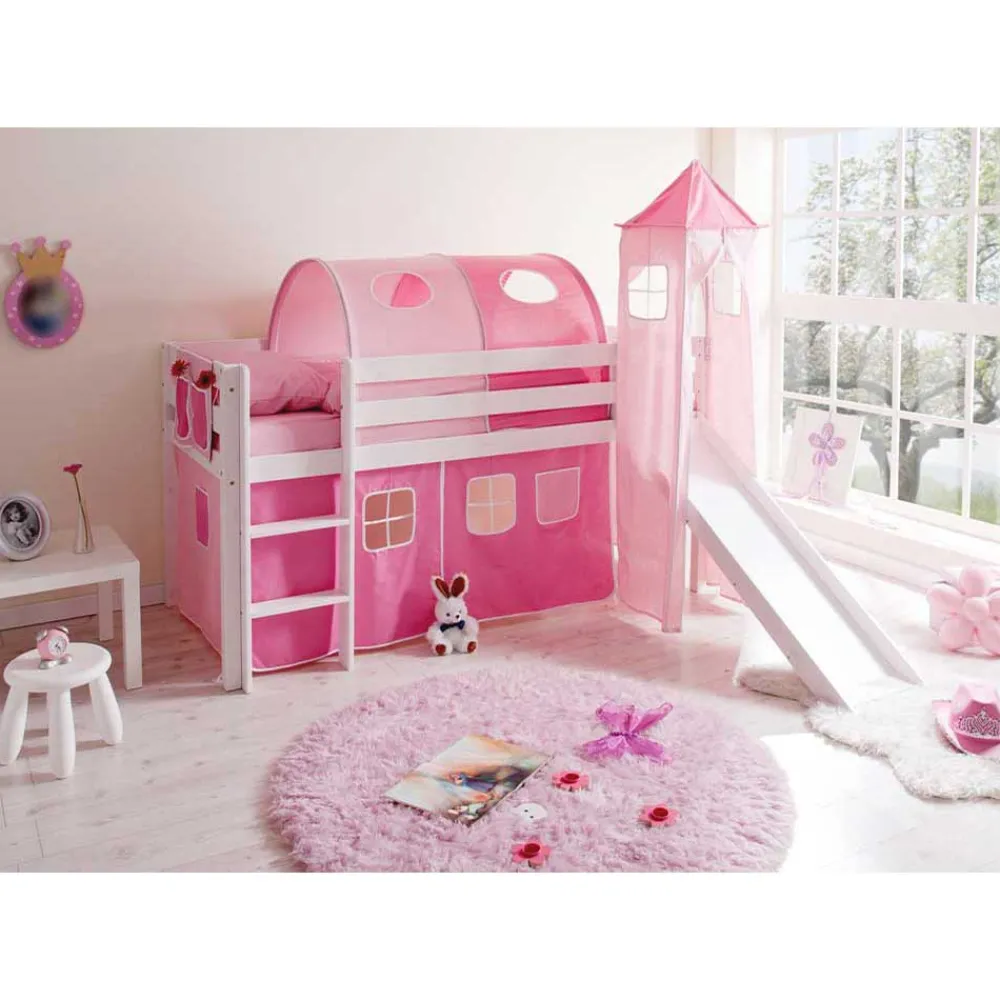 Clearance Mädchen Hochbett Pinky Kinder Kinderhochbetten|Kinderbetten