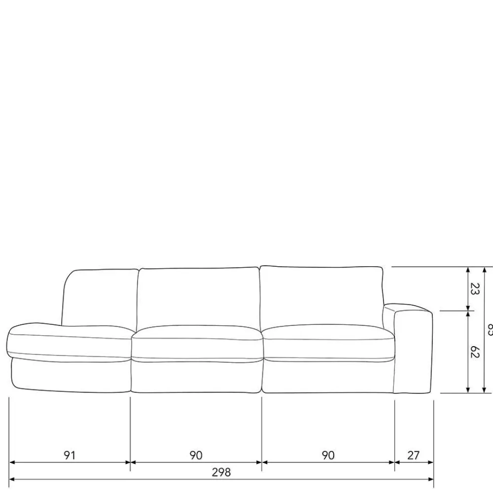 Sale Mehrsitzer Sofa Fredoco Modulsofas
