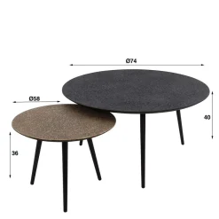 Sale Metall Couchtische Fulvios Wohnzimmertisch|Beistelltische