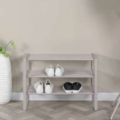 Discount Metall Schuhregal Taupe Konstanz Standregale|Schuhregale