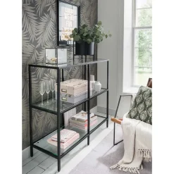 Outlet Metall und Glas Regal Entrega Wohnzimmerregale|Raumteiler