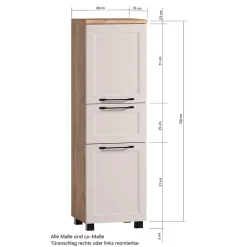 Outlet Midischrank Candelcero Bad Hochschränke