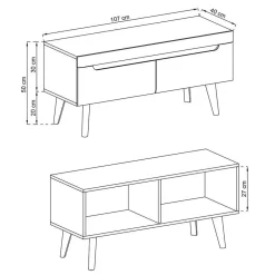 New Moderne Anbauwand Tomya Wohnwand 250 Cm