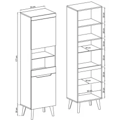 New Moderne Anbauwand Tomya Wohnwand 250 Cm