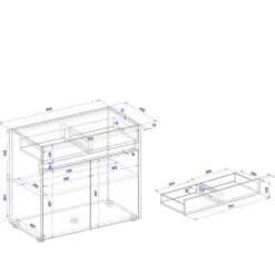Sale Moderne Kommode Rascian Küchenkommode|Flurkommoden