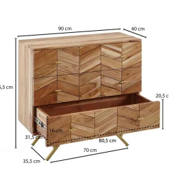 New Moderne Schubladenkommode Kali Flurkommoden|Schlafzimmerkommoden