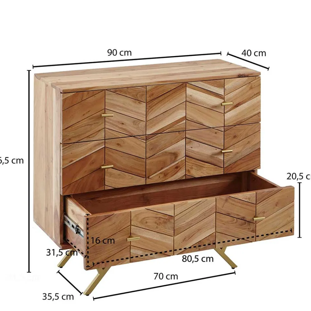 New Moderne Schubladenkommode Kali Flurkommoden|Schlafzimmerkommoden