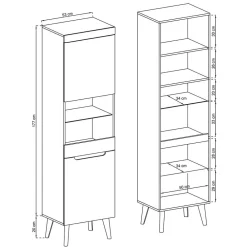 Discount Moderne TV Wohnwand Tomya Wohnwand 300 Cm