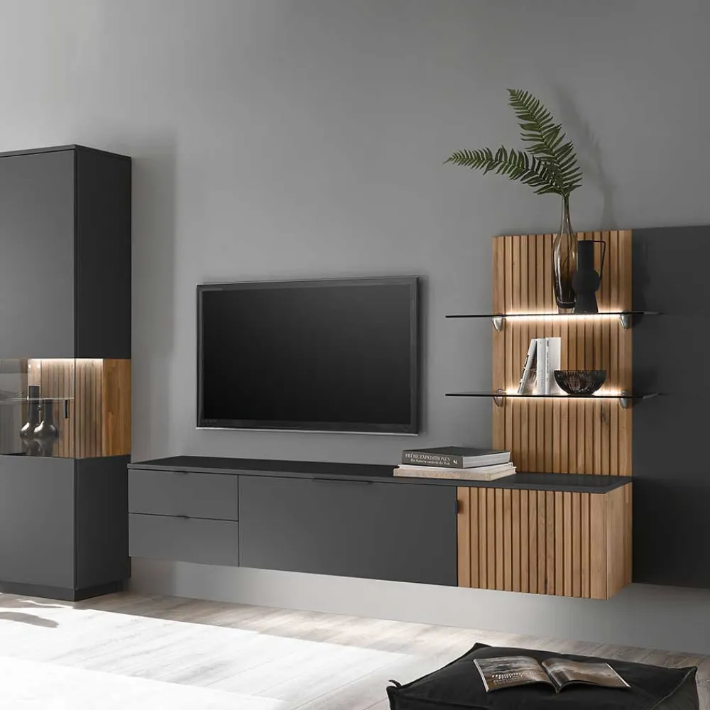 Hot Moderne Wohnzimmer Anbauwand Strong Wohnzimmerschrank|Wohnwand 300 Cm